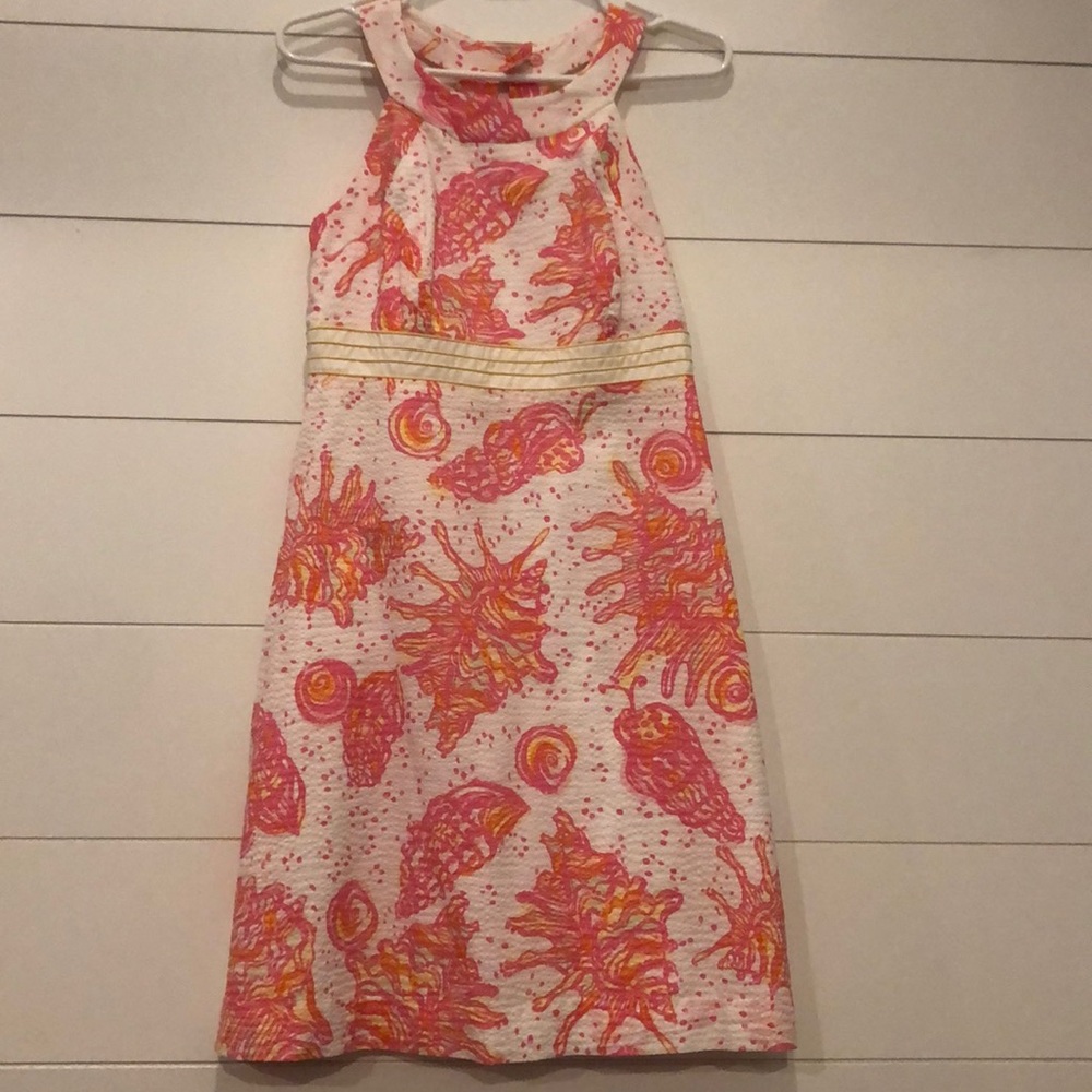 Lilly Pulitzer Shift Dress with Seashell Pattern